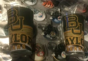 NEW NCAA Baylor Bears  - Set of 2 Pint Beer Glasses - Green 16 OZ NWS - Picture 1 of 4