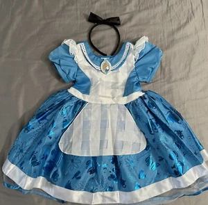 Disney Store Alice in Wonderland Toddler Girls Costume Size 4 - Picture 1 of 7