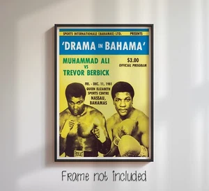 Muhammad Ali Berbick Poster Programm Cover - Hochwertiges Poster - Bild 1 von 4