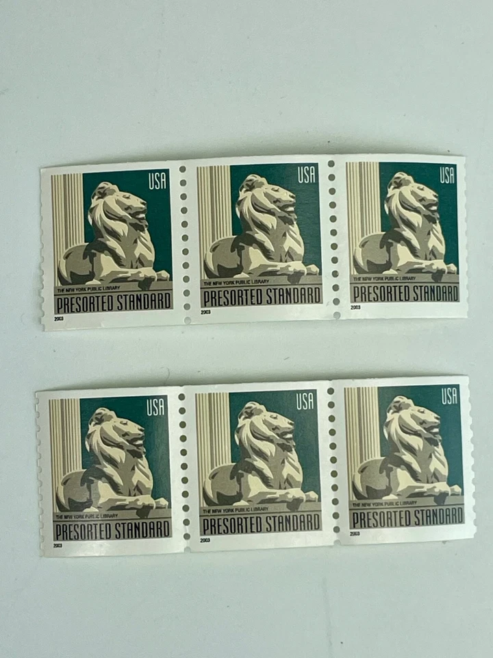 US Stamp Scott, New York Public Library 2003 (Set of 6) - Image 1 of 3