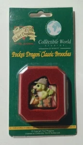 Whimsical World of Pocket DragonS Resin Fantasy Brooch SHERLOCK 02737 1.5" VTG - Picture 1 of 2