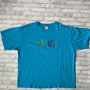 Vintage Bahamas Nassau Embroidered Short Sleeve Graphic Shirt Size XXL - Bild 1 von 4