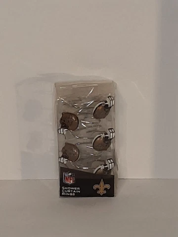 Official NFL New Orleans Saints SHOWER CURTAIN RINGS Cover