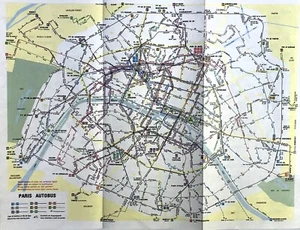 PARIS France Transports 1973 Michelin City Bus Routes Brochure/Maps - Picture 1 of 4