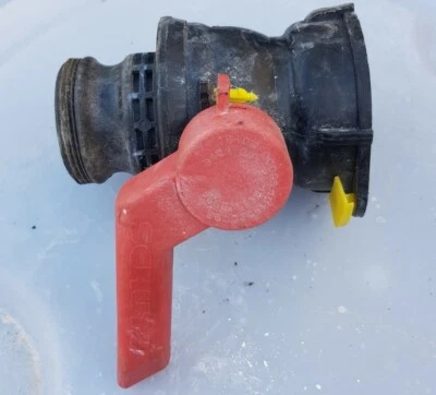 Wassertank IBC Container Auslaufhahn Kugelkopfventil Kugelkopfhahn SCHÜTZ rot - Bild 1 von 4