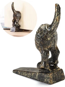 Dog Tail Door Stop Decorative Cast Iron Door Stopper Wedge, Antique Brass……… - Picture 1 of 6