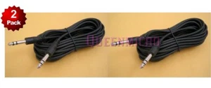 Paquete de 2 - 6 pies 1/4" Estéreo TRS Macho a Macho Guitarra DJ Altavoz PA Cable de Instrumento - Imagen 1 de 1