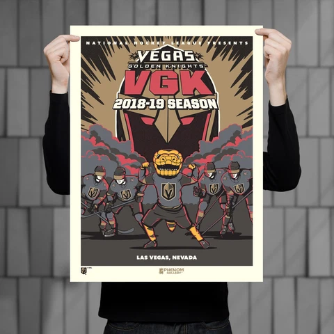Vegas Golden Knights 2018-2019 Season 18" x 24" Limited Edition Serigraph Cover