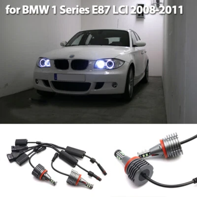 2x LED Angel Eyes Halo Marker Lights Bulb For BMW 1 Series BMW 1 Series E87 LCI - Image 1 of 4