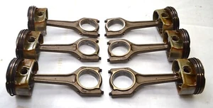 2007 BMW 3.0L N52 ENGINE PISTON SET 6 325i 330i 525i 530i Z4 E60 E85 E90 N52B30 - Picture 1 of 5