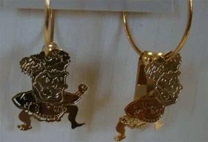 Wichita State Shockers 3D Gold Tone Hoop Earrings Free Ship - Picture 1 of 3
