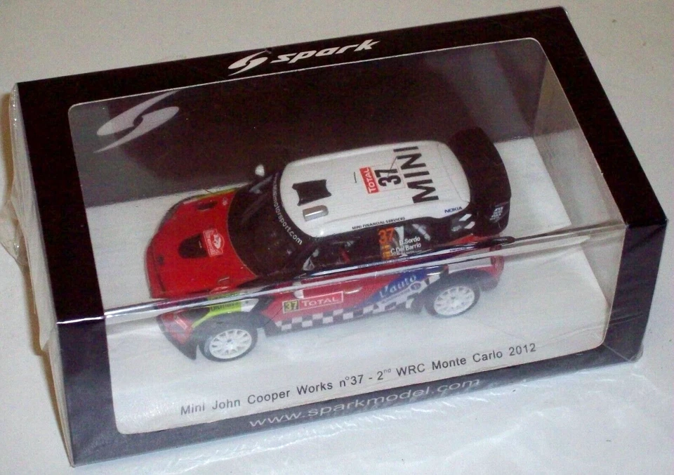 SPARK 1/43 S3312 MINI JOHN COOPER WORKS #37 2012 2nd WRC MONTE CARLO Dani Sordo - Immagine 1 di 4