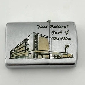 Vtg First National Bank of McAllen Texas Lighter Idealine 50s 60s Made Japan - Picture 1 of 18
