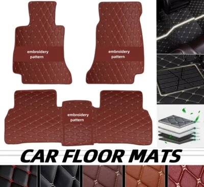 For Cadillac Car Floor Mats Custom  Waterproof PU Leather Carpets Auto Liners Foto 1 de 4