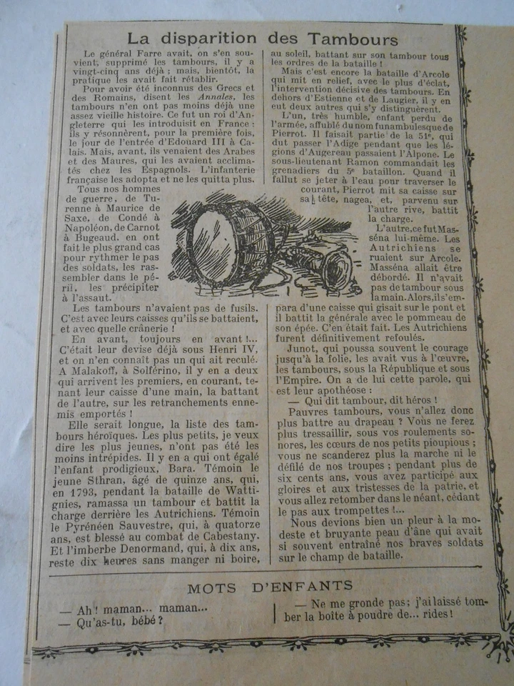 La Disparition des Tambours  Image Print 1906 - Photo 1/1