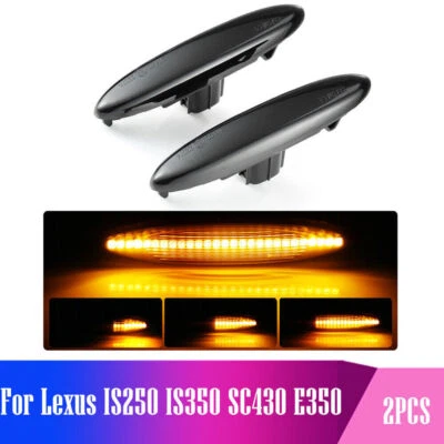 Dynamic Side Marker LED Turn Signal Indicator Blinker Lights For Lexus IS250 - Image 1 of 4