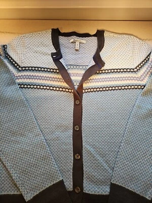 Cárdigan para mujer Fair Isle talla MEDIANO Preppy GH Bass & Co vintage Grandmacore  Foto 1 de 4