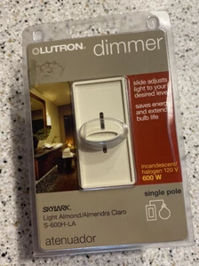 Lutron Dimmer Switch Single Pole Light S-600H-WH, NEW - Picture 1 of 3