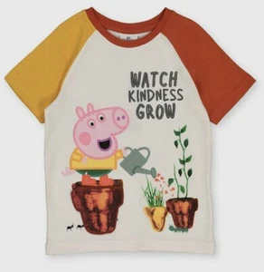 Peppa Pig George Pig Boys Watch Kindness Grow T-Shirt Top Age 18 Mths - 5 Years - Picture 1 of 2