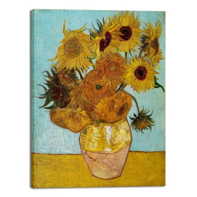 Large Canvas Print Van Gogh Paintings Repro Sunflower Home Decor Wall Art  - Image 1 of 4