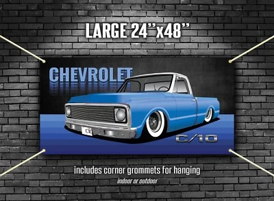 Классический пикап Chevy пониженный баннер C/10 1967 Chevrolet грузовик второго поколения - Изображение 1 из 2
