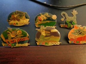 6 alfileres Dragon diferentes de colección 2000 esmalte y metal - Imagen 1 de 9