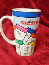 1996 MONOPOLY MUG Board Game CUP Design Pac Inc. Ceramic 6" TALL