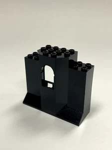 Lego Black 3x8x6 Castle Panel with Window  - Picture 1 of 1