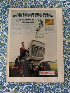 Vintage 1970 Bolens Big Tractor Print Ad Rasenmäher - Bild 1 von 7