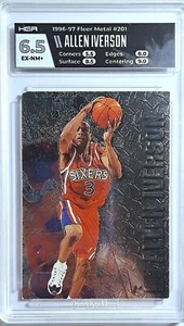 🔥1996-97 Fleer Metal ALLEN IVERSON #201 HGA 6.5🔥 - Picture 1 of 2