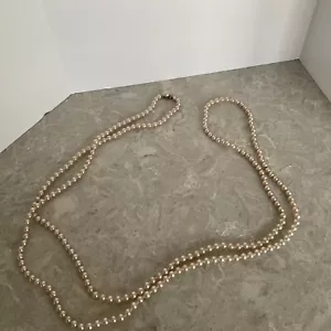 Vintage 1950s Pearl Necklace Japan. Approx 50” Long. - Picture 1 of 5