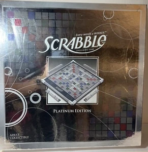 Scrabble Platinum Edition Adult Collectible Rotating Board Missing Pencil - Picture 1 of 5