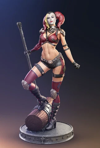 Harley Quinn Statue Model 3D Printer Cover