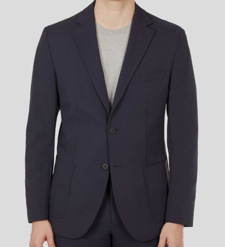 Giacca cappotto blazer tuta Michael Kors uomo blu mktech vestibilità moderna taglia 46R $450
