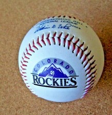 Colorado Rockies original / old logo baseball ball Rawlings Commemorative