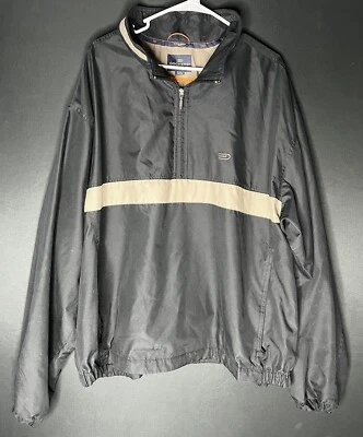 Pullover cortavientos Dockers XXL para hombre golf 1/4 cremallera negro logotipo bordado de colección  Foto 1 de 4