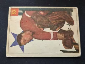 1954-55 Parkhurst Hockey Card #33 Terry Sawchuk (HOF) - Detroit Red Wings (VGEX - Foto 1 di 3