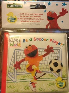 Sesame Street Elmo World Soccer Player Bath Soft Infant Kid Educational Book NIB - Picture 1 of 1