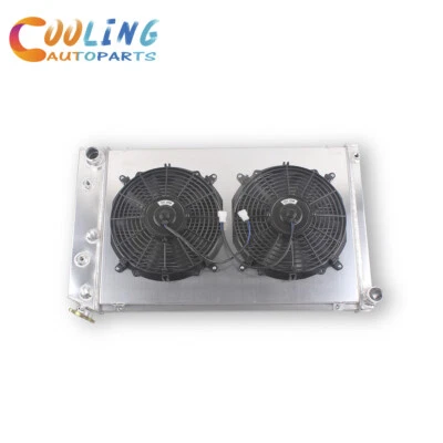 3-Row Radiator Shroud+2x12"Fan for 1973-1974 Chevrolet C20 Suburban Base L6 4.8L - Image 1 of 4