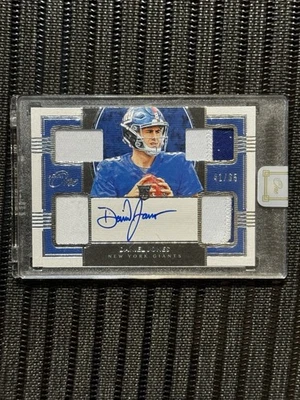 2019 Panini One - Rookie Quad Patch Autographs Daniel Jones /65 - Image 1 of 2