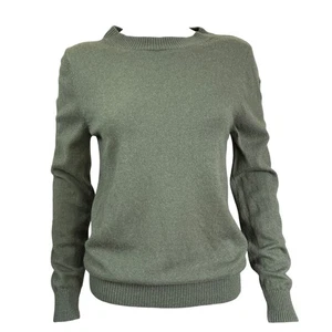 Fager Womens Sweater Olive Size 70% Wool 30% Cashmere Crew Neck Size M - Picture 1 of 6