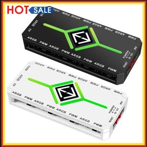 1 To 9 3 in 1 PWM ARGB Fan Hub Splitter Magnetic Suction Hub with Remote(Black) - Bild 1 von 8