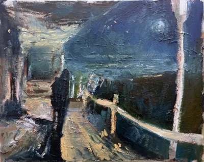 林奇海景哥特式美国人物绘画油画帆布 16"x 20" BVC2025 — 第 1/4 张图片