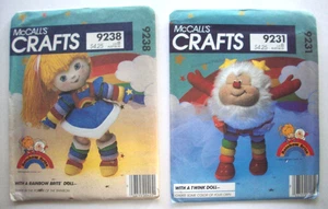 Rainbow Brite & Twink Doll stuffed toy pattern 9238 9231 UNCUT - Picture 1 of 5