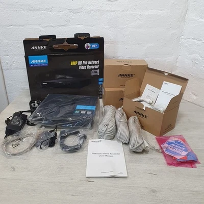 Annke N48PBB 6MP HD PoE CCTV NVR 8 CH with 3 x I51DE C500 5MP Cameras -B44 - Image 1 of 4