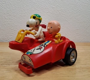Vintage 1972 Aviva Peanuts Figuren Snoopy und Charlie Brown Motorrad - Bild 1 von 12