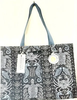 Spartina 449 Navy Market Tote with a nautical theme.    NWT  2 available - Image 1 of 4