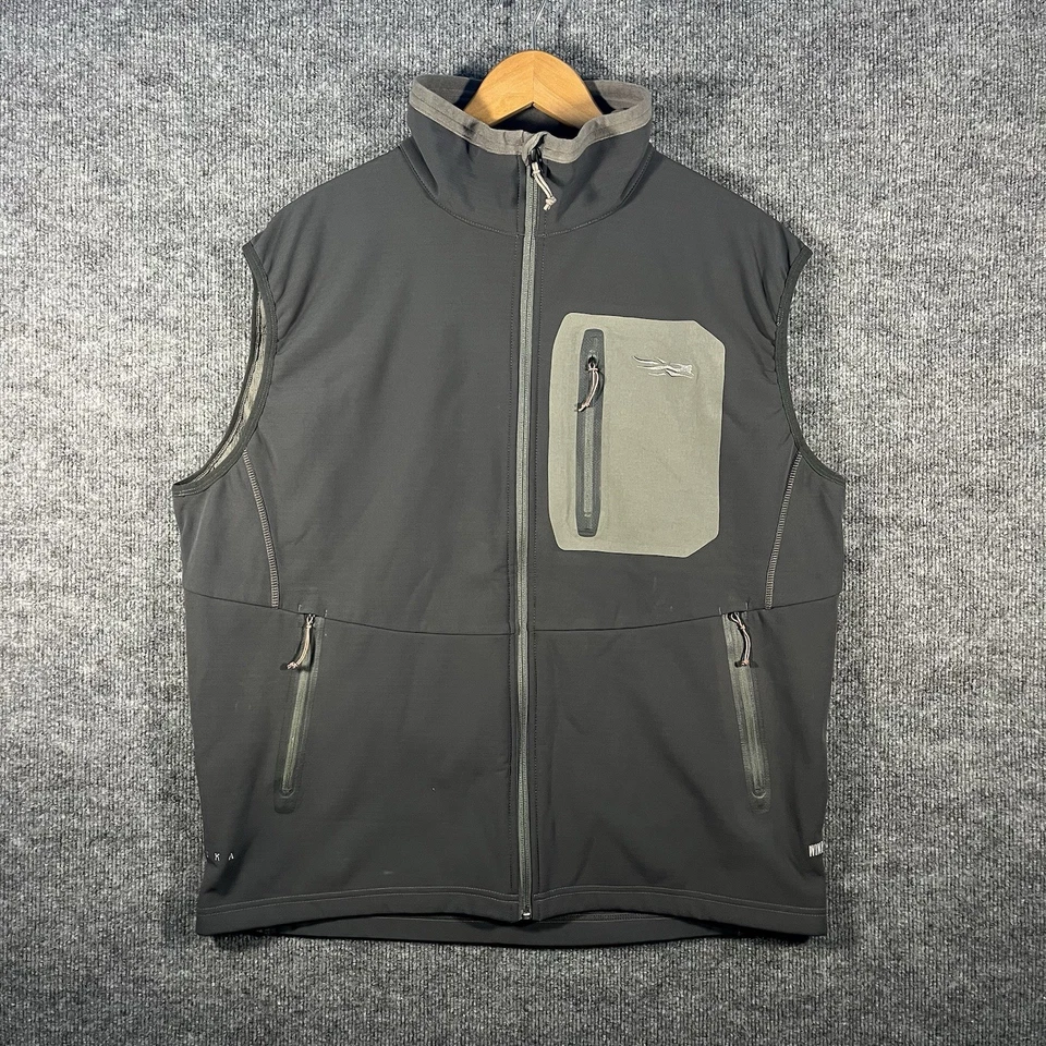Sitka Jetstream Windstopper Vest Men’s XL Medium Gray Full Zip Hunting Outdoor - Image 1 of 4