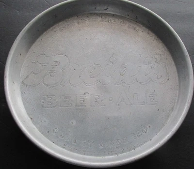 Breidt's Beer Ale Elizabeth New Jersey 12” Aluminum Tray Peter Breidt Brewing Co - Image 1 of 4