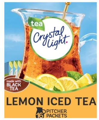 Crystal Light Lemon Iced Tea Drink Mix USA, 16 Pitcher Packets (32 Quarts) - Image 1 of 2